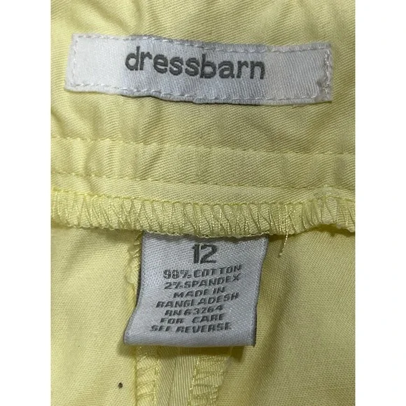 Dressbarn Woman's Capri Pants Yellow Size 12 - Picture 4 of 10